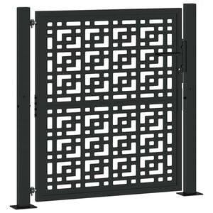 vidaXL havel&aring;ge sort 100x100 cm st&aring;l krydsdesign