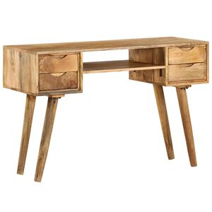 vidaXL skrivebord massivt mangotr&aelig; 115 x 47 x 76 cm