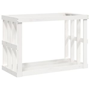 vidaXL udend&oslash;rs br&aelig;ndestativ 108x52x74 cm massivt fyrretr&aelig; hvid