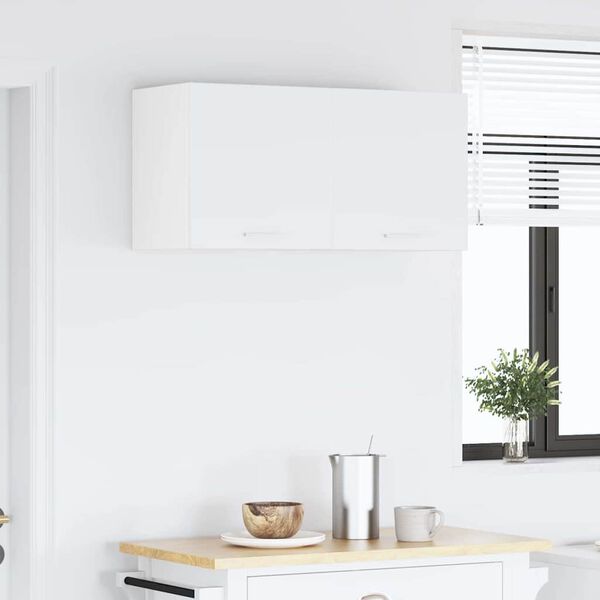 vidaXL H&aelig;ngeskab med opbevaring Hvid 40 x 31 x 40 cm Konstrueret tr&aelig;