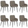 vidaXL Spisestole 6 pcs Kunstl&aelig;der Gr&aring; 57 x 50 x 85 cm