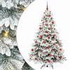 vidaXL Kunstigt juletr&aelig; med 300 LED'er Hvid 180 cm PE og PVC