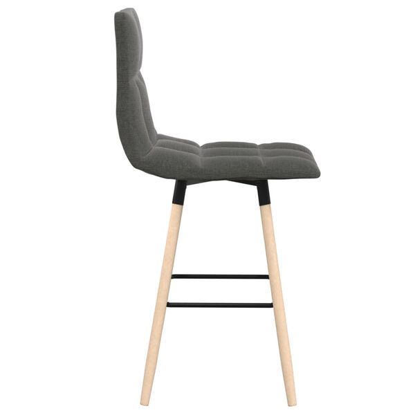 vidaXL barstole 2 stk. stof lysegr&aring;