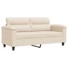 vidaXL 2-personers sofa 140 cm mikrofiberstof beige