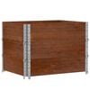 vidaXL pallerammer 3 stk. 80x60 cm massivt fyrretr&aelig; brun