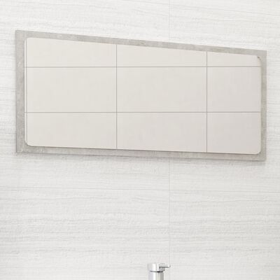vidaXL badeværelsesspejl 80x1,5x37 cm spånplade betongrå