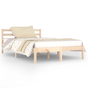 vidaXL sengeramme 120x200 cm massivt fyrretr&aelig;