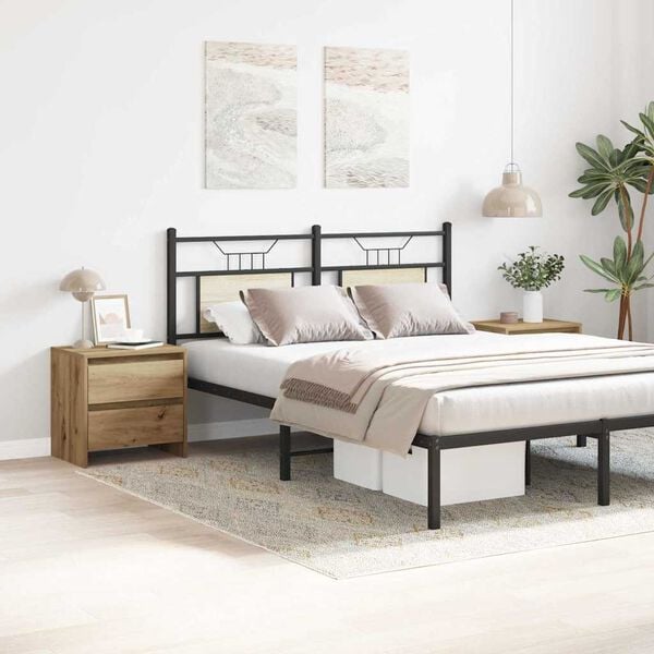 vidaXL Natskab 2 pcs Artisan Egetræ 45 x 34 x 44,5 cm Konstrueret træ