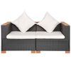 vidaXL havesofa polyrattan sort