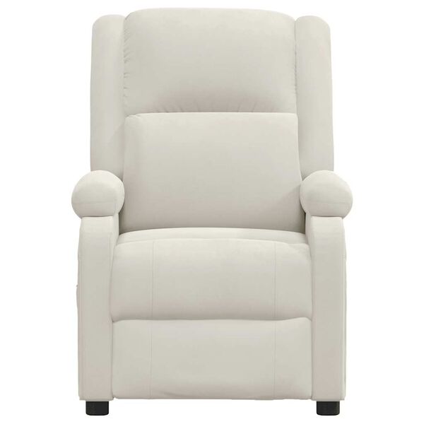 vidaXL massagestol velour cremefarvet