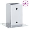 vidaXL stolpef&oslash;dder firkantet 12 stk. 81x81 mm galvaniseret st&aring;l