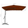 vidaXL parasol med stålstang 250x250x230 cm terrakottafarvet