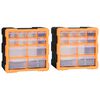 vidaXL skuffereoler med 12 skuffer 2 stk. 26,5x16x26 cm