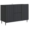 vidaXL Sideboard med skuffe Sort 89 x 34,5 x 62 cm Konstrueret tr&aelig;