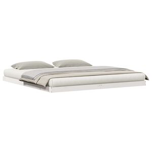 vidaXL Gulv seng ramme Hvid 180 x 220 cm Massiv fyrretr&aelig;