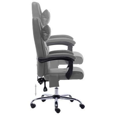 vidaXL kontorstol med massagefunktion kunstlæder antracitgrå
