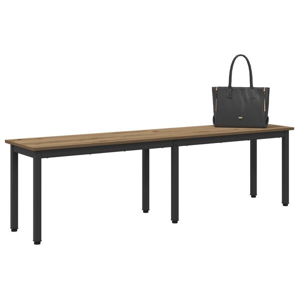 vidaXL b&aelig;nk Artisan eg 160 x 35 x 45 cm Konstrueret tr&aelig;