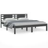 vidaXL sengestel 180x200 cm Super King massivt fyrretr&aelig; gr&aring;