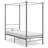 vidaXL sengestel til himmelseng 90x200 cm metal gr&aring;