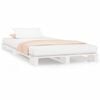 vidaXL palleseng 90x200 cm massivt fyrretr&aelig; hvid
