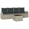 vidaXL Havesofa S&aelig;t Lysegr&aring; 55 x 55 x 37 cm polyrattan