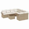 vidaXL Havesofa S&aelig;t 9 stk. Beige polyrattan