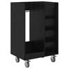 vidaXL Golf Skab med hjul Ensfarvet Sort eg 65 x 45 x 98 cm