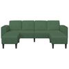 vidaXL Sofa med pude M&oslash;rkegr&oslash;n 250 x 188 x 76 cm Velourstof