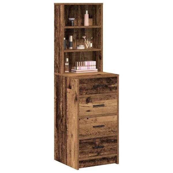 vidaXL Highboard Gammelt tr&aelig; 40 x 41 x 135 cm Konstrueret tr&aelig;