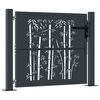 vidaXL havel&aring;ge antracitgr&aring; 100x100 cm st&aring;l bambusdesign