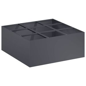 vidaXL Have Blomsterkrukke Antracit 100 x 100 x 20 cm Koldvalset st&aring;l