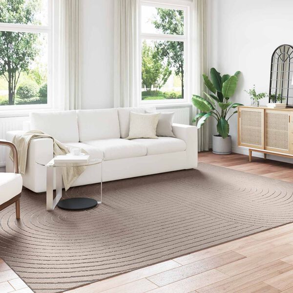 vidaXL Omr&aring;det&aelig;pper Rektangul&aelig;r HUARTE Beige 340 x 240 cm Polyester