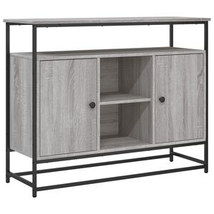 vidaXL sk&aelig;nk 100x35x80 cm konstrueret tr&aelig; gr&aring; sonoma-eg