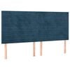 vidaXL sengegavl m&oslash;rkebl&aring; 160x5x118/128 cm fl&oslash;jl