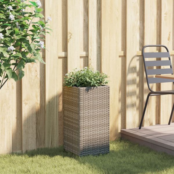 vidaXL plantekasse 30x30x60 cm polyrattan gr&aring;