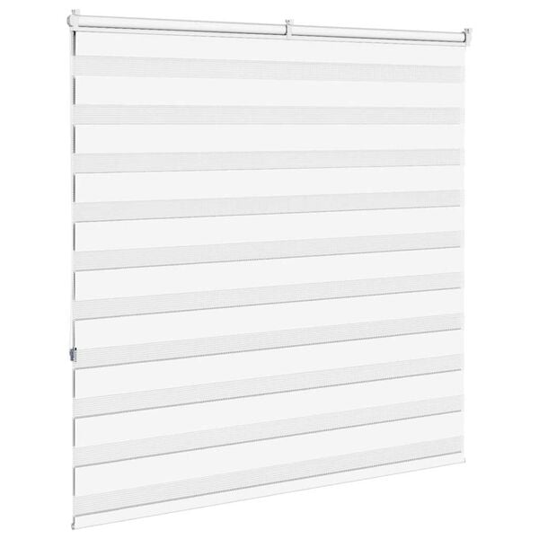 vidaXL zebragardin hvid 150x150 cm stofbredde 145,9 cm polyester