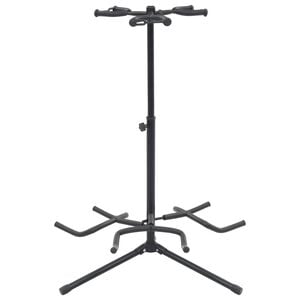 vidaXL guitarstativ st&aring;l sort