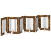 vidaXL Sammenklappelig hundegitter med stativer 6 pcs R&oslash;get eg 362 cm