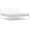 vidaXL sengeramme med sengegavl 180x200 cm metal hvid
