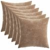 vidaXL Pudebetr&aelig;k 6 stk. HEERLEN Brun 35 x 35 cm Chenille Stof