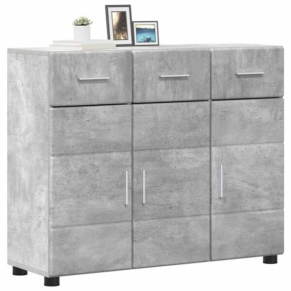 vidaXL Sideboard FLORIN Beton Gr&aring; 88,5 x 30,5 x 73 cm Konstrueret tr&aelig;
