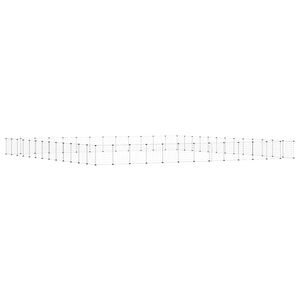 vidaXL 52-panels k&aelig;ledyrsindhegning med l&aring;ge 455x455x35 cm st&aring;l sort