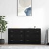 vidaXL Sideboards 2 pcs Sort eg 70 x 35,5 x 67,5 cm Konstrueret tr&aelig;