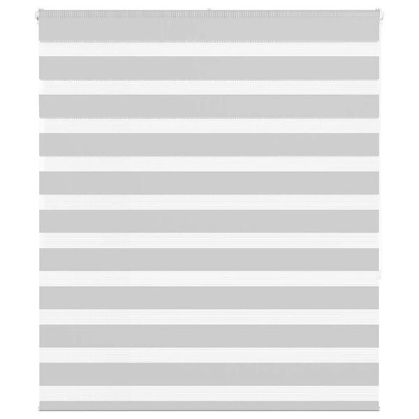 vidaXL zebragardin lysegr&aring; 130x150 cm stofbredde 125,9 cm polyester