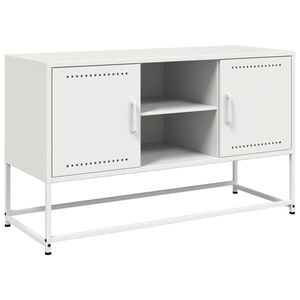 vidaXL tv-bord 100,5x39x60,5 cm st&aring;l hvid