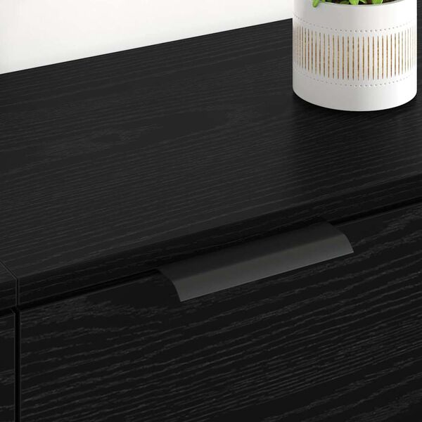 vidaXL Sideboards 2 pcs Sort eg 60 x 30 x 70 cm Konstrueret tr&aelig;