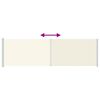 vidaXL sammenrullelig sidemarkise til terrassen 180x600 cm cremefarvet