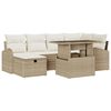 vidaXL Havesofa S&aelig;t 7 stk. Beige polyrattan