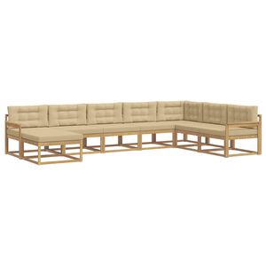 vidaXL Udend&oslash;rs sofagruppe 8 stk. 8-personers Hvid og Beige