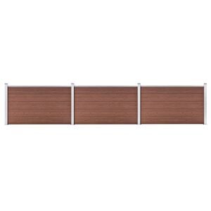 vidaXL havehegn 526 x 106 cm WPC brun